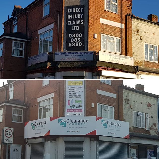 Before and after of a signboard make over.

To place your order whatsapp me: Mak of Big Print Birmingham on 07702153393

Or use this whatsapp link from your mobile:

https://wa.me/447702153393