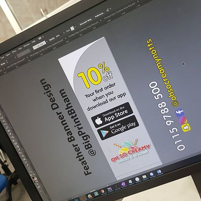 Feather banner design for @ohsocreamynotts

To place your order whatsapp me: Mak of Big Print Birmingham on 07702153393

Or use this whatsapp link from your mobile:

https://wa.me/447702153393