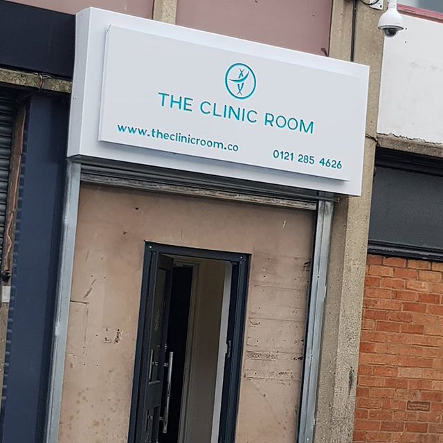 New signboard gone up for @theclinicroom

To place your order whatsapp me: Mak of Big Print Birmingham on 07702153393