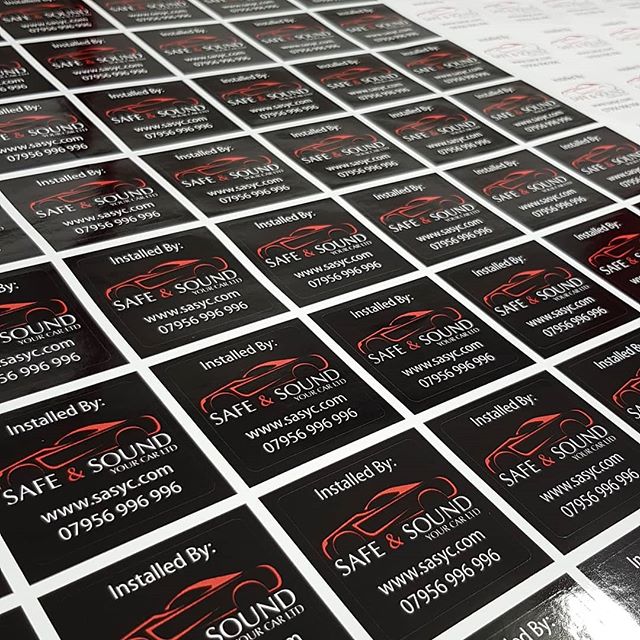 Black background and white background stickers printed for @safeandsoundyourcarltd

To place your order whatsapp me: Mak of Big Print Birmingham on 07702153393