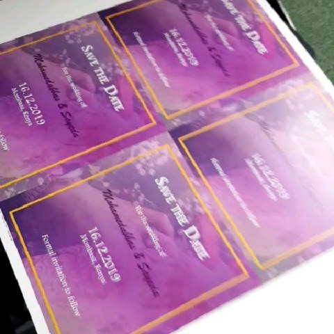 Printing a 100 invite cards.

To place your order whatsapp me: Mak of Big Print Birmingham on 07702153393