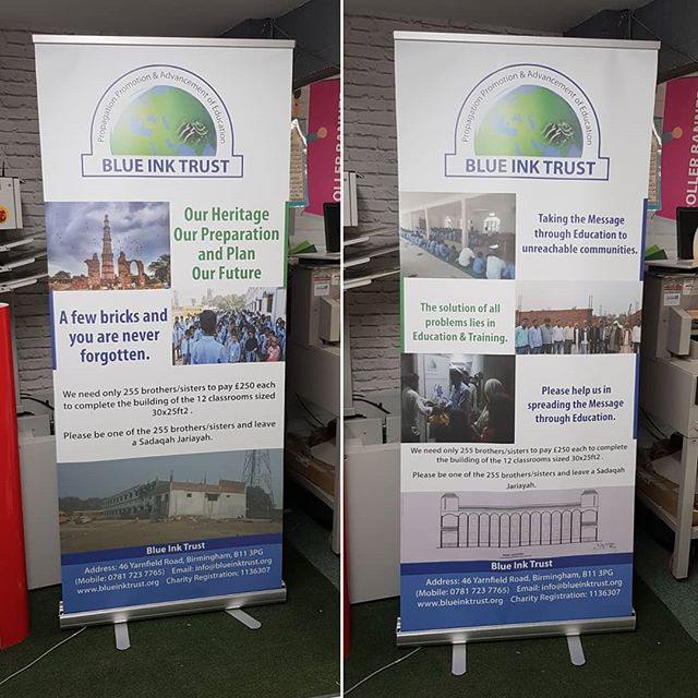 X2 roller banners for Blue ink trust

To place your order whatsapp me: Mak of Big Print Birmingham on 07702153393