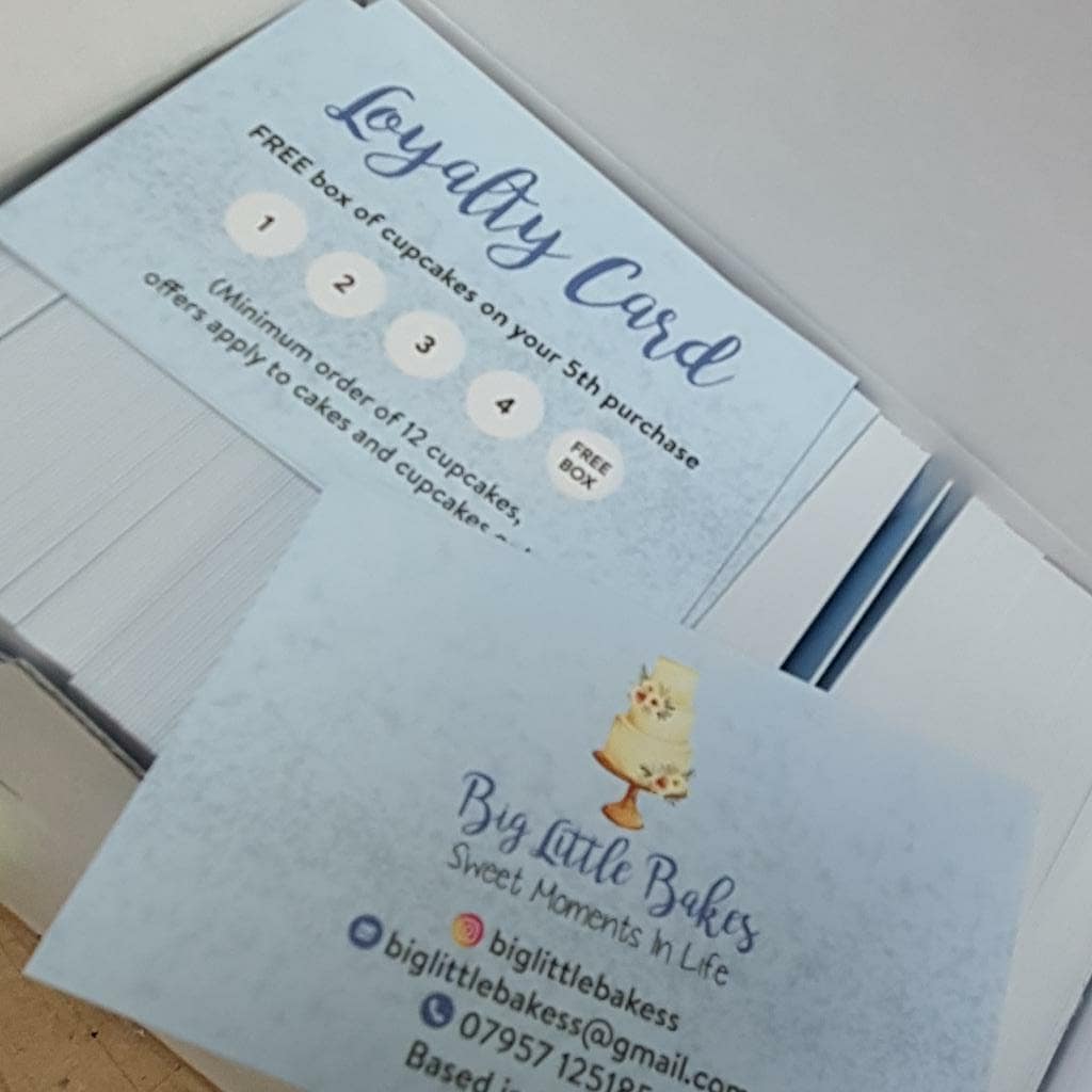 Do you need a set of loyalty business card?

These were printed for @biglittlebakess

To place an order If at all possible PLEASE whatsapp me on 07702153393