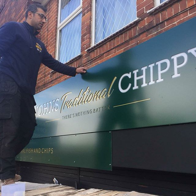 John's traditional chippy signboard gone up.

To place an order for a signboard If at all possible PLEASE whatsapp me on 07702153393