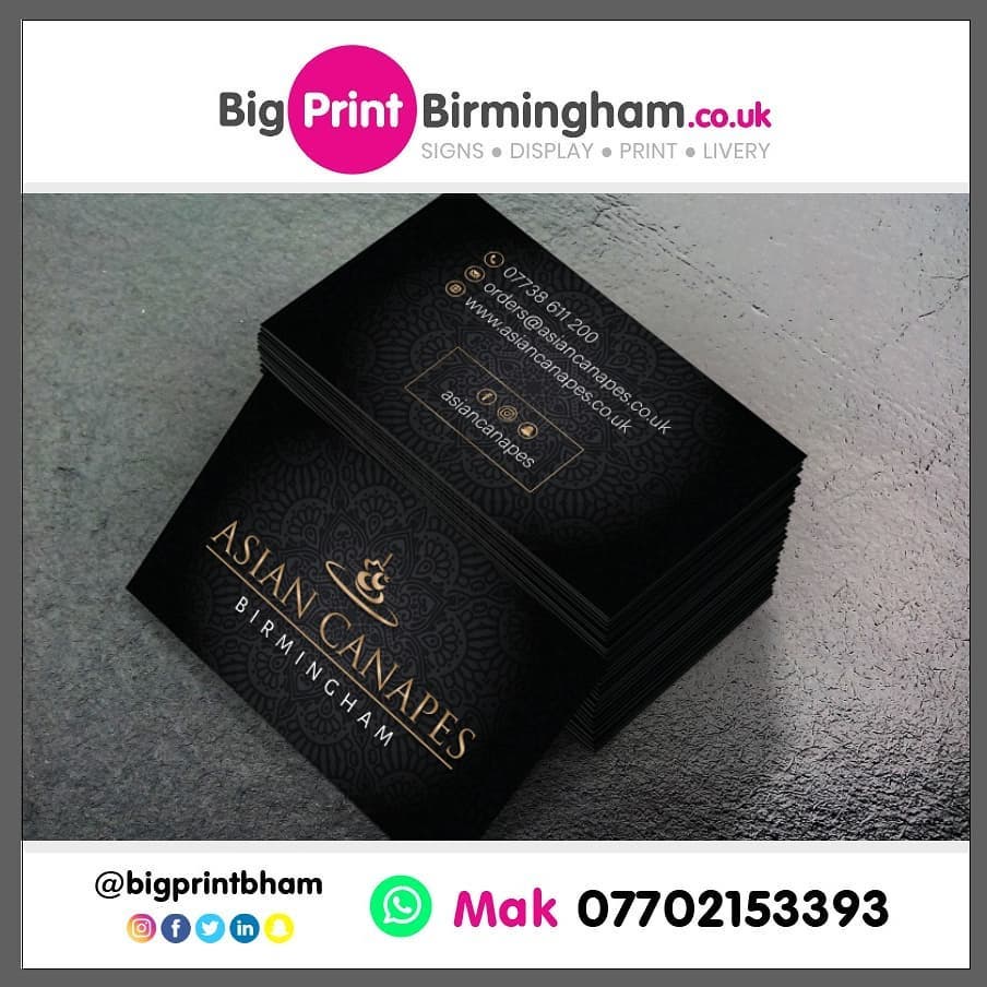 Need business cards?

@asiancanapes

To place an order If at all possible PLEASE whatsapp me on 07702153393