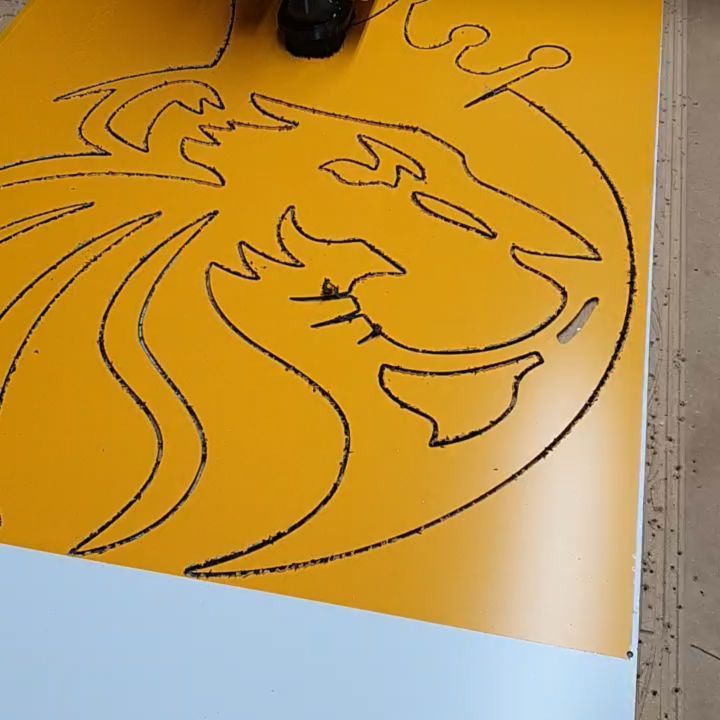 Cutting a logo out of dibond.

What do you think?