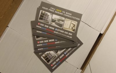 Business cards for a kitchen manufacturer based in Birmingham