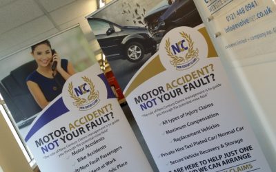 Pop Up Banner for a Claims Company Based in Birmingham (New Century Claims)