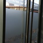 Frosted glass on door's