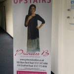 Pop up banner for retail shop