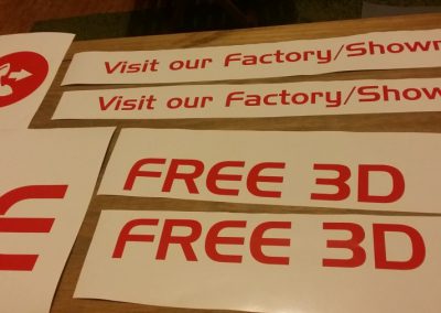 Red Vinyl Van Stickers