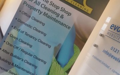 Roller Banner /Pop up banner for a cleaning Company