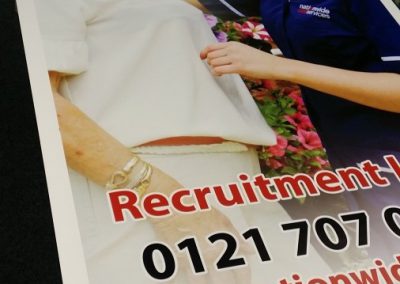 Pop up banner for care service provider