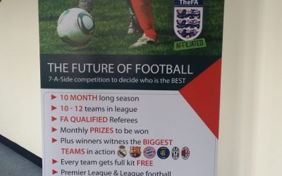 Roller banner for 7v7 7,  7 a side Birmingham