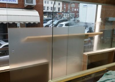 Window frosting for shop in Birmingham