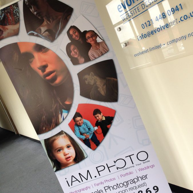Roller banner for a photography form based on Birmingham