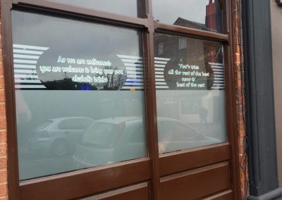 Restaurant window graphics