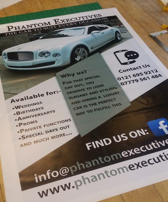 4×6 Feet PVC Banner for a Car hire company based in Birmingham (PVC Banners Birmingham )
