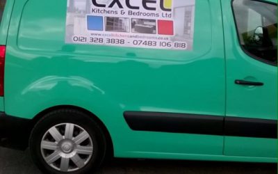 Magnetic signs for Excel Kitchens based in Birmingham