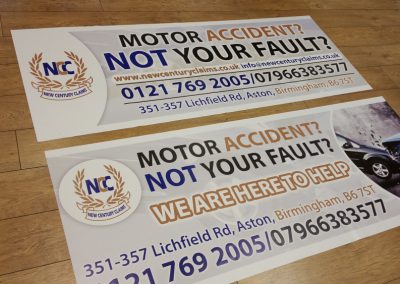 PVC Banners for New Century Claims