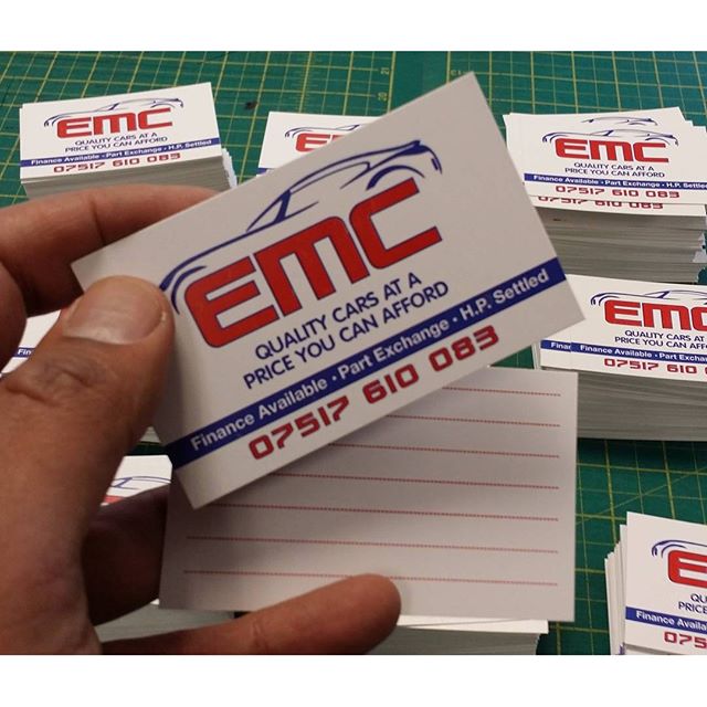 Business Cards for EMC cars#bigprintbirmingham #printingbirmingham #bigprintbham #signmaker #signs #businesscards