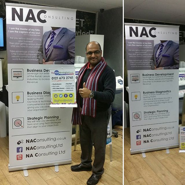 @naeemarif1 collecting his roller banner. Please like and share #bigprintbirmingham #printingbirmingham #bigprintbham #rollerbanner #popupbanner