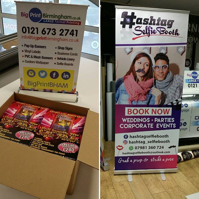 A5 flyers and a Roller Banner designed abs printed by us. #bigprintbirmingham #printingbirmingham #bigprintbham #flyers #a5flyers #rollerbanner #popupbanner
