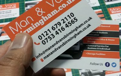 Man and Van business cards designed and printed by us. #bigprintbirmingham #printingbirmingham #bigprintbham #businessstationary #businesscards