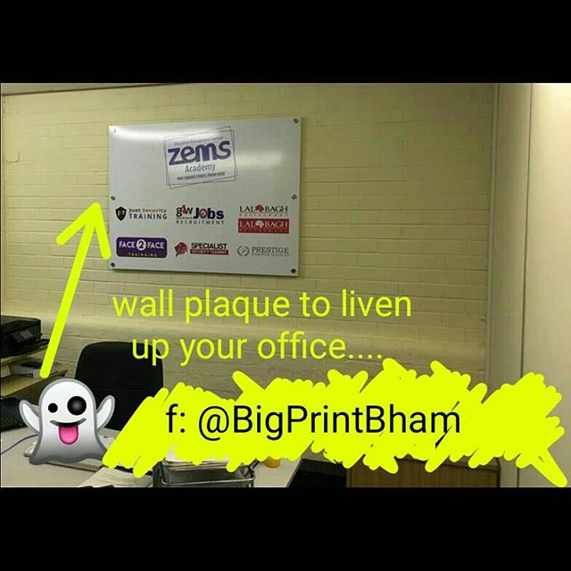 Wall plaque to liven up any office. Please like, share and follow #bigprintbirmingham #printingbirmingham #bigprintbham
