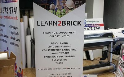 Roller Banner printing for learn2brick Please like and share #bigprintbirmingham #printingbirmingham #bigprintbham #rollerbanner