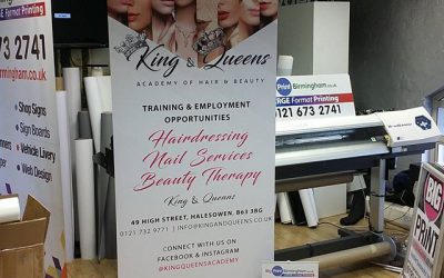 Roller banner for kings & Queen #bigprintbirmingham #printingbirmingham #bigprintbham #rollerbanner