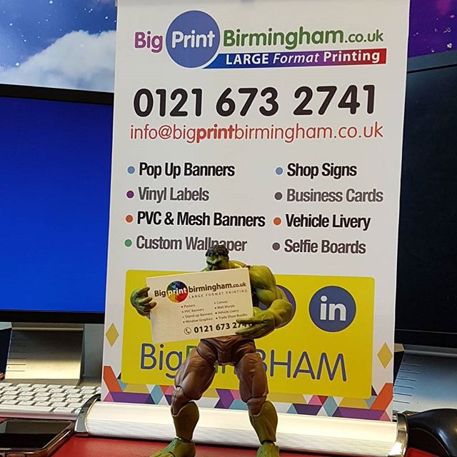 We had one of the Avengers in the office today. The Business Cards are getting heavier so we need Hulk to lift them. Please like and share, and call me if you need any cards 07702153393 (whatsapp me for a quick response) #bigprintbirmingham #printingbirmingham #bigprintbham #avengers #businesscards