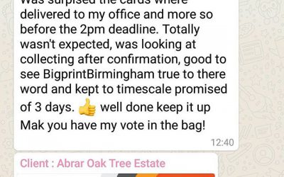 Testimonial recieved today for producing a set of quality Business cards. Call me if you need business cards. #bigprintbirmingham #printingbirmingham #bigprintbham #businessstationary #businesscards