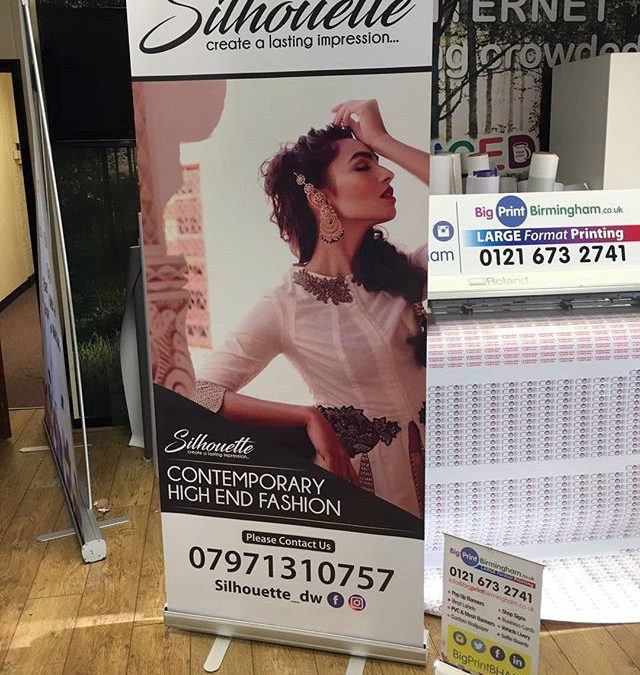 Roller Banner for silhouette. Designed, printed and assembled by us. Call me if you need one 0121 673 2741 or 07702153393 (whatsapp) #bigprintbirmingham #printingbirmingham #bigprintbham #rollerbanner #popupbanner