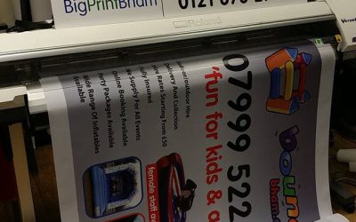 PVC banners which will be cut down to size and eyelet's applied. #bigprintbirmingham #printingbirmingham #bigprintbham #signmaker #signs #printshop #pvcbanners #banners #bouncing #bouncingcastle