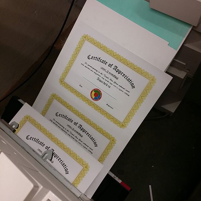 Certificates being printed. #bigprintbirmingham #printingbirmingham #bigprintbham #signmaker #signs #printshop #certificate #certificates #award #awards