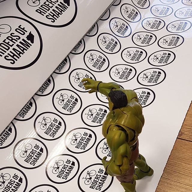 These stickers look great says the Hulk. #bigprintbirmingham #printingbirmingham #signmaker #signs #printshop #stickers