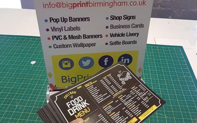 250 A5 menus ready for collection. #bigprintbirmingham #printingbirmingham #signmaker #signs #birmingham #windowart #printshop #menu #a5flyers #deli #food