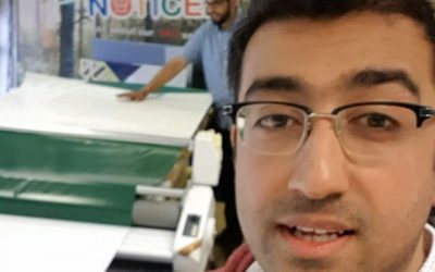 Applying green vinyl to a Dibond board. #bigprintbirmingham #printingbirmingham #signmaker #signs #printshop #signboards #shopsigns