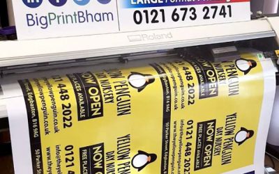 Printing advertising correx boards #bigprintbirmingham #printingbirmingham #signmaker #signs #printshop #correxboards #yellowpenguindaynursery#nursery