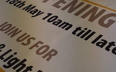 Opening soon PVC banner with double sided tape. #bigprintbirmingham #printingbirmingham #signmaker #signs #printshop #pvcbanners #outdoorbanners