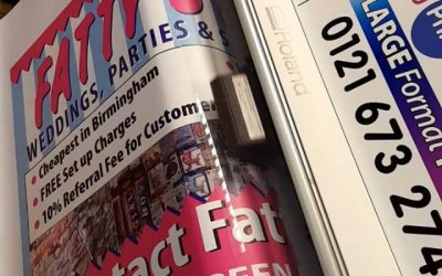 PVC banners being printed for a party planner #bigprintbirmingham #printingbirmingham #signmaker #signs #pvcbanners #partyplanner
