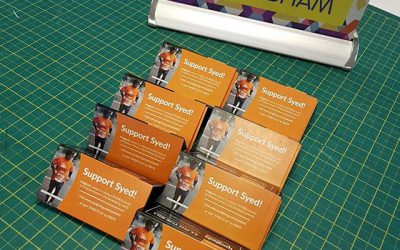 Table top folding cards #bigprintbirmingham #printingbirmingham #signmaker #signs #birmingham #printshop #tabletop #cards #pennyappeal