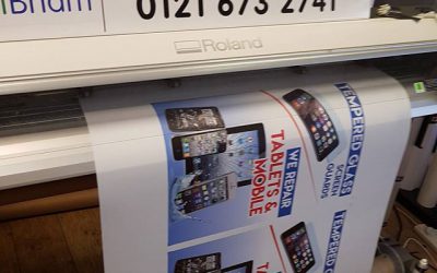 Back lite vinyl especially printed to go in a light box #bigprintbirmingham #printingbirmingham #signmaker #signs #printshop #backlite #lightbox #phonerepair
