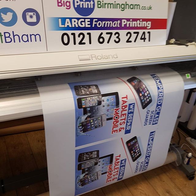 Back lite vinyl especially printed to go in a light box #bigprintbirmingham #printingbirmingham #signmaker #signs #printshop #backlite #lightbox #phonerepair