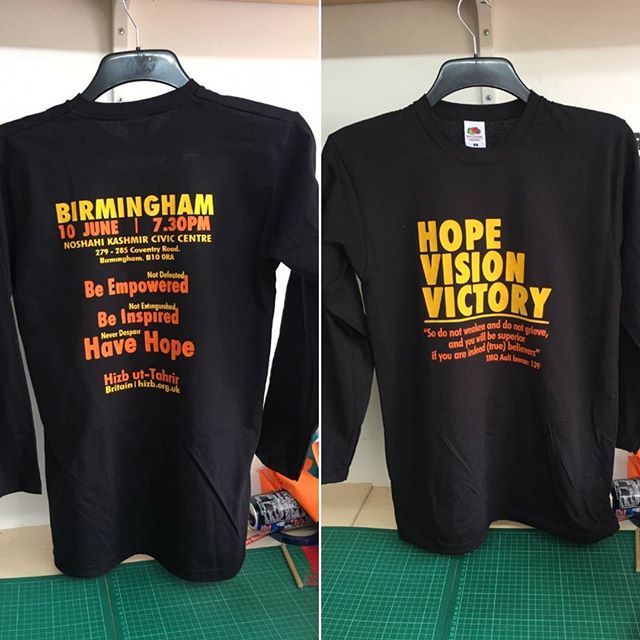Just completed these, Front and back. In total 30 long sleeve t-shirts #bigprintbirmingham #printingbirmingham #signmaker #signs #printshop #t-shirt #garmentprinting #cuatomtshirts #charity