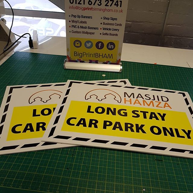Long stay car park signs. #bigprintbirmingham #printingbirmingham #signmaker #signs #printshop #signs #longstay #carpark