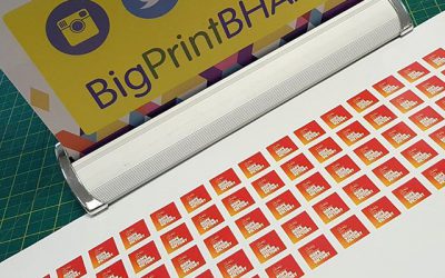 20x20mm stickers ready for collection #bigprintbirmingham #printingbirmingham #signmaker #signs #birmingham #windowart #printshop #stickers #charity