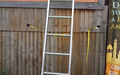 Ladders secured in place. Let's start the 2nd billboard #bigprintbirmingham #printingbirmingham #signmaker #signs #birmingham #windowart #printshop #signshop #billboards