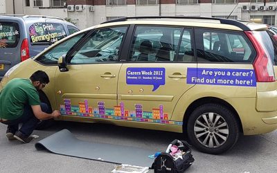 Applying vinyls to a car#bigprintbirmingham #printingbirmingham #signmaker #signs #printshop #signshop #carsigns